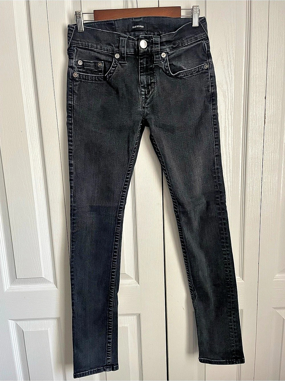 True Religion Rocco Skinny Jean, Black, Waist 29